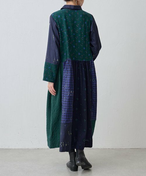 BEARDSLEY / ビアズリー ロング・マキシ丈ワンピース | 《INJIRI》シルク＆ウールシャツワンピース | 詳細5