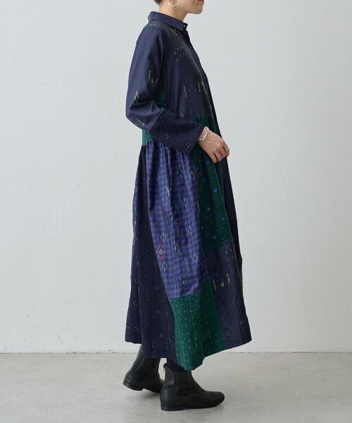 BEARDSLEY / ビアズリー ロング・マキシ丈ワンピース | 《INJIRI》シルク＆ウールシャツワンピース | 詳細6