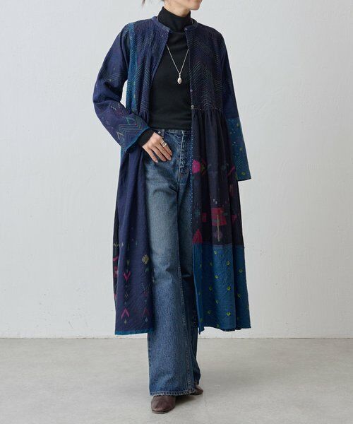 BEARDSLEY / ビアズリー ロング・マキシ丈ワンピース | 《INJIRI》シルク＆ウールワンピース羽織 | 詳細10