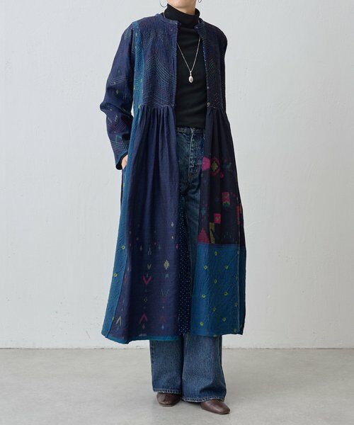 BEARDSLEY / ビアズリー ロング・マキシ丈ワンピース | 《INJIRI》シルク＆ウールワンピース羽織 | 詳細11