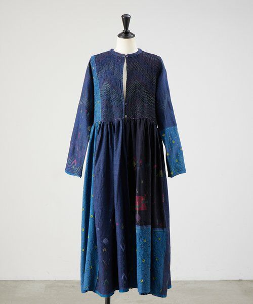 BEARDSLEY / ビアズリー ロング・マキシ丈ワンピース | 《INJIRI》シルク＆ウールワンピース羽織 | 詳細12