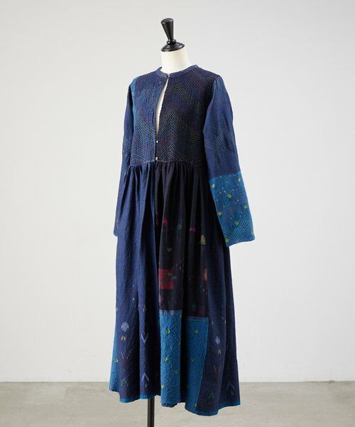 BEARDSLEY / ビアズリー ロング・マキシ丈ワンピース | 《INJIRI》シルク＆ウールワンピース羽織 | 詳細13