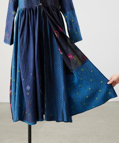 BEARDSLEY / ビアズリー ロング・マキシ丈ワンピース | 《INJIRI》シルク＆ウールワンピース羽織 | 詳細23