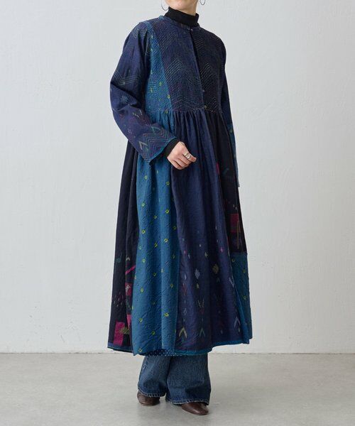 BEARDSLEY / ビアズリー ロング・マキシ丈ワンピース | 《INJIRI》シルク＆ウールワンピース羽織 | 詳細3