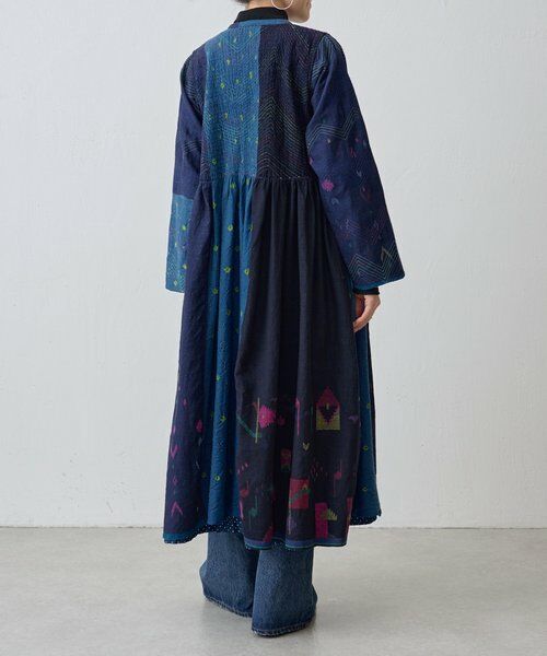 BEARDSLEY / ビアズリー ロング・マキシ丈ワンピース | 《INJIRI》シルク＆ウールワンピース羽織 | 詳細8