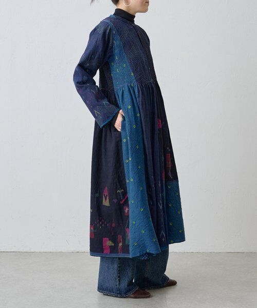 BEARDSLEY / ビアズリー ロング・マキシ丈ワンピース | 《INJIRI》シルク＆ウールワンピース羽織 | 詳細9