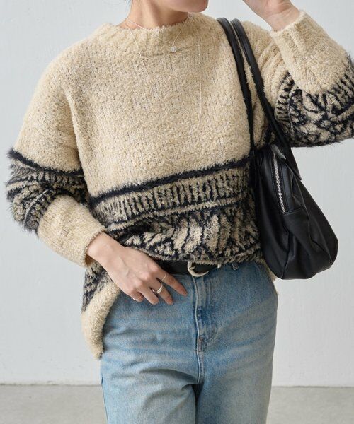 BEARDSLEY / ビアズリー ニット・セーター | ビッグフェアアイル柄プルオーバー | 詳細10