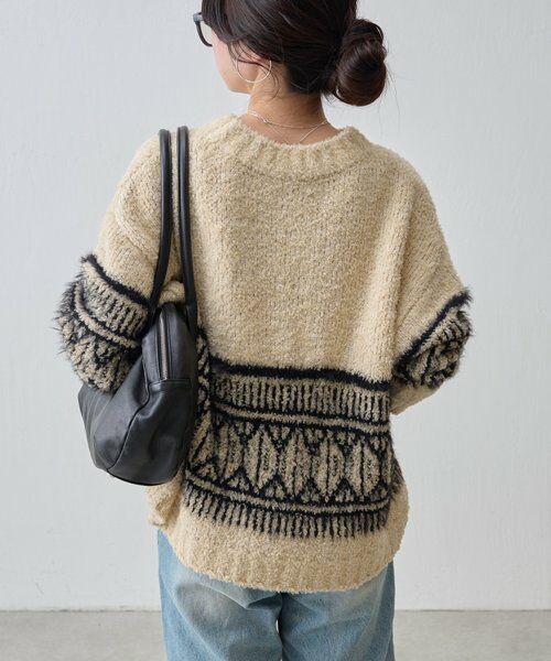 BEARDSLEY / ビアズリー ニット・セーター | ビッグフェアアイル柄プルオーバー | 詳細11