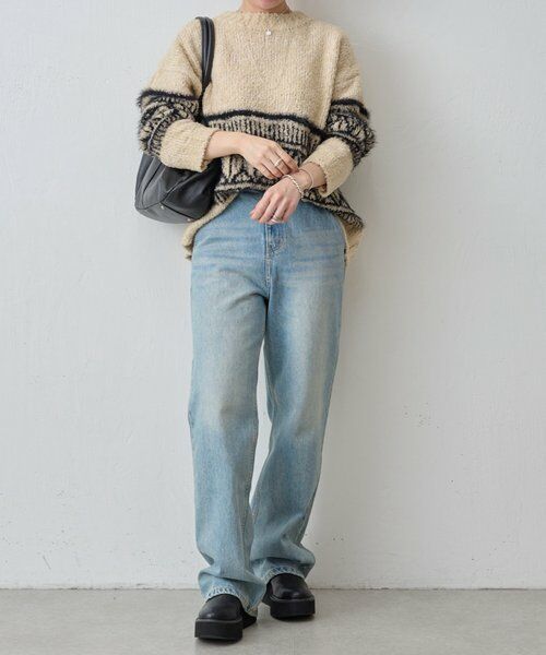 BEARDSLEY / ビアズリー ニット・セーター | ビッグフェアアイル柄プルオーバー | 詳細12