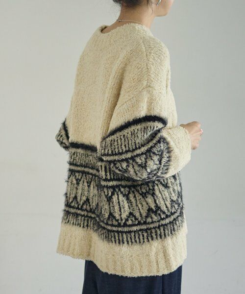 BEARDSLEY / ビアズリー ニット・セーター | ビッグフェアアイル柄プルオーバー | 詳細16