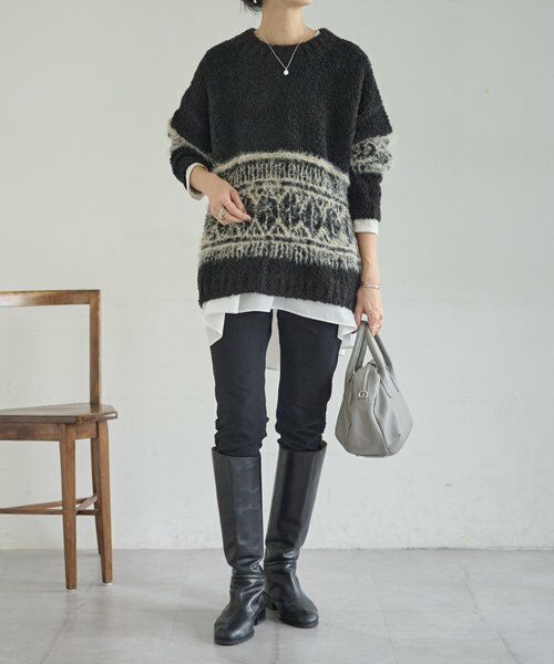 BEARDSLEY / ビアズリー ニット・セーター | ビッグフェアアイル柄プルオーバー | 詳細4