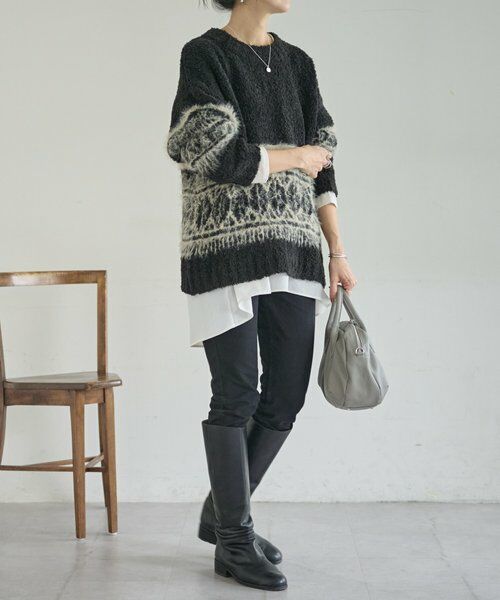 BEARDSLEY / ビアズリー ニット・セーター | ビッグフェアアイル柄プルオーバー | 詳細5