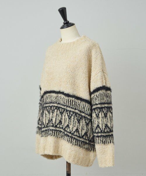 BEARDSLEY / ビアズリー ニット・セーター | ビッグフェアアイル柄プルオーバー | 詳細25