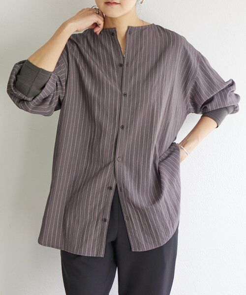 BEARDSLEY / ビアズリー シャツ・ブラウス | 《12/11(木)12：00予約開始》ソデグチニットシャツ | 詳細26