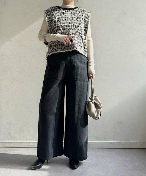 BEARDSLEY / ビアズリー ニット・セーター | 《12/11(木)12：00予約開始》ツイードニットジレ | 詳細12