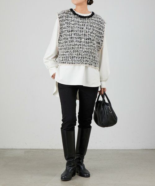BEARDSLEY / ビアズリー ニット・セーター | 《12/11(木)12：00予約開始》ツイードニットジレ | 詳細5