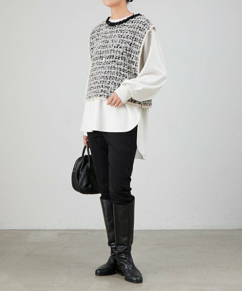 BEARDSLEY / ビアズリー ニット・セーター | 《12/11(木)12：00予約開始》ツイードニットジレ | 詳細6