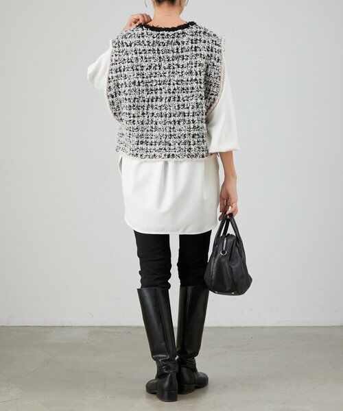 BEARDSLEY / ビアズリー ニット・セーター | 《12/11(木)12：00予約開始》ツイードニットジレ | 詳細7