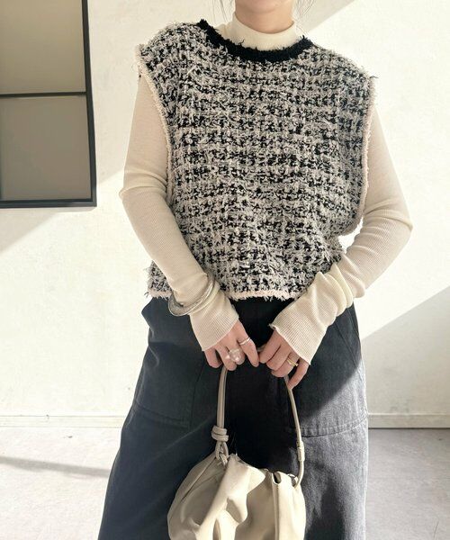 BEARDSLEY / ビアズリー ニット・セーター | 《12/11(木)12：00予約開始》ツイードニットジレ | 詳細9