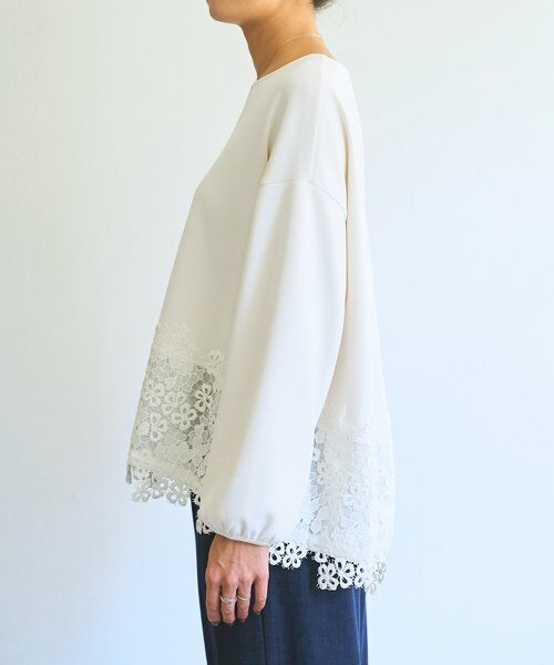 BEARDSLEY / ビアズリー カットソー | ダンボール裾レースプルオーバー | 詳細10