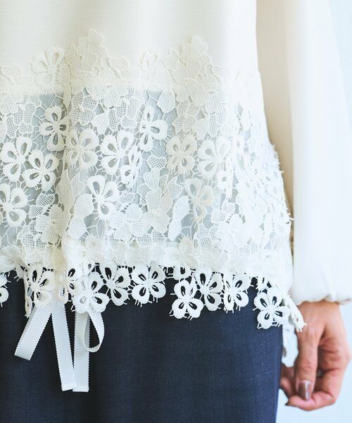 BEARDSLEY / ビアズリー カットソー | ダンボール裾レースプルオーバー | 詳細14