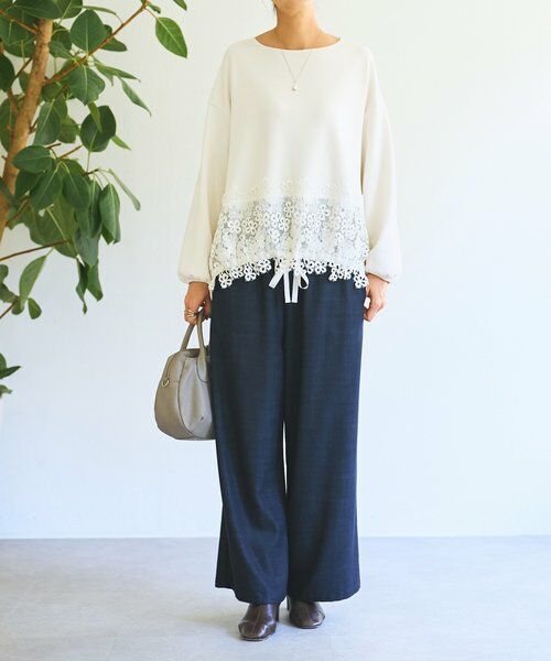 BEARDSLEY / ビアズリー カットソー | ダンボール裾レースプルオーバー | 詳細6