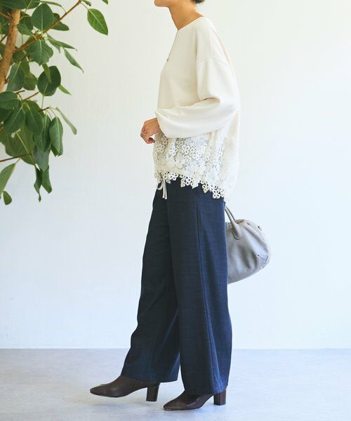 BEARDSLEY / ビアズリー カットソー | ダンボール裾レースプルオーバー | 詳細7