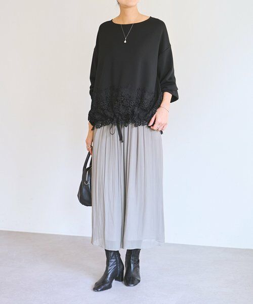 BEARDSLEY / ビアズリー カットソー | ダンボール裾レースプルオーバー | 詳細30