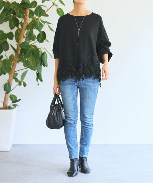 BEARDSLEY / ビアズリー カットソー | ダンボール裾レースプルオーバー | 詳細26