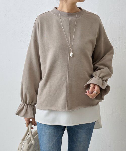 BEARDSLEY / ビアズリー カットソー | 袖口フリルトレーナー | 詳細1