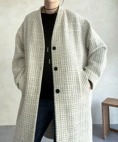 BEARDSLEY / ビアズリー その他アウター | チェックツイードロングコート