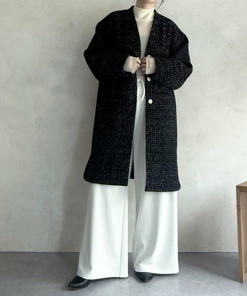 BEARDSLEY / ビアズリー その他アウター | チェックツイードロングコート | 詳細18