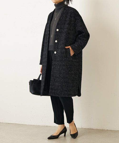 BEARDSLEY / ビアズリー その他アウター | チェックツイードロングコート | 詳細22