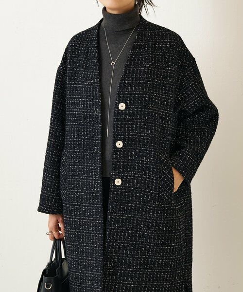 BEARDSLEY / ビアズリー その他アウター | チェックツイードロングコート | 詳細24