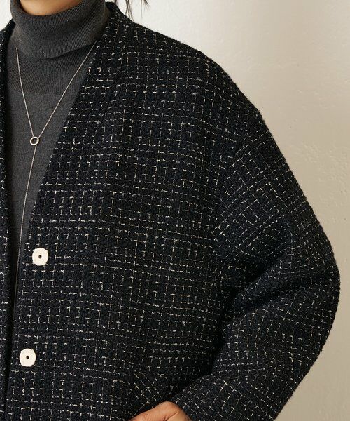 BEARDSLEY / ビアズリー その他アウター | チェックツイードロングコート | 詳細30