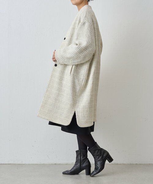 BEARDSLEY / ビアズリー その他アウター | チェックツイードロングコート | 詳細8