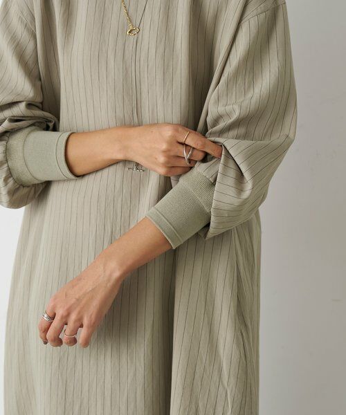 BEARDSLEY / ビアズリー ロング・マキシ丈ワンピース | 《12/11(木)12：00予約開始》袖口ニットシャツワンピース | 詳細5