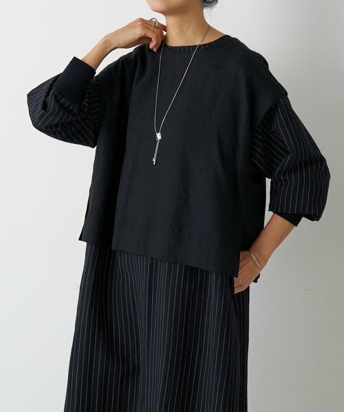 BEARDSLEY / ビアズリー ロング・マキシ丈ワンピース | 《12/11(木)12：00予約開始》袖口ニットシャツワンピース | 詳細23