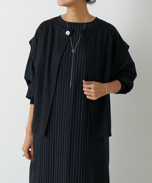 BEARDSLEY / ビアズリー ロング・マキシ丈ワンピース | 《12/11(木)12：00予約開始》袖口ニットシャツワンピース | 詳細25