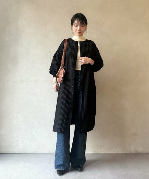 BEARDSLEY / ビアズリー ロング・マキシ丈ワンピース | 《12/11(木)12：00予約開始》袖口ニットシャツワンピース | 詳細10