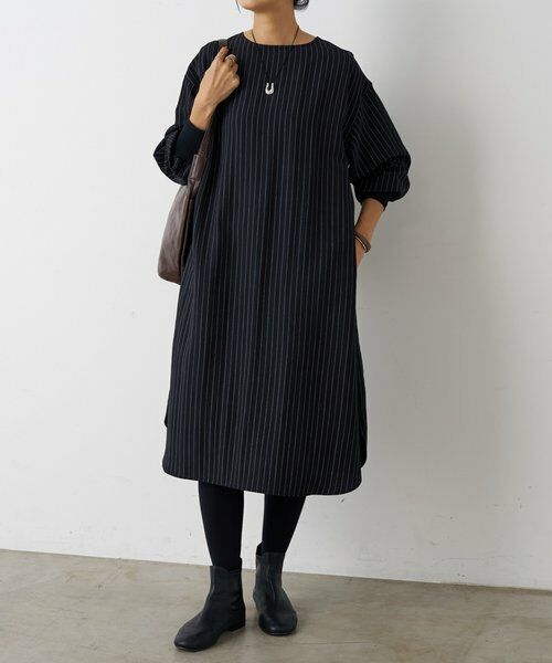 BEARDSLEY / ビアズリー ロング・マキシ丈ワンピース | 《12/11(木)12：00予約開始》袖口ニットシャツワンピース | 詳細12