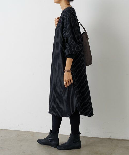 BEARDSLEY / ビアズリー ロング・マキシ丈ワンピース | 《12/11(木)12：00予約開始》袖口ニットシャツワンピース | 詳細13