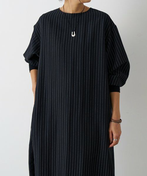 BEARDSLEY / ビアズリー ロング・マキシ丈ワンピース | 《12/11(木)12：00予約開始》袖口ニットシャツワンピース | 詳細15