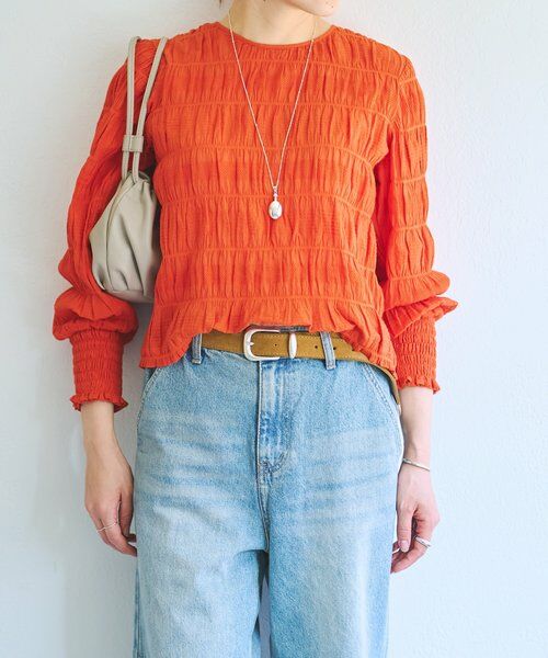 BEARDSLEY / ビアズリー シャツ・ブラウス | コットンシャーリングブラウス | 詳細1