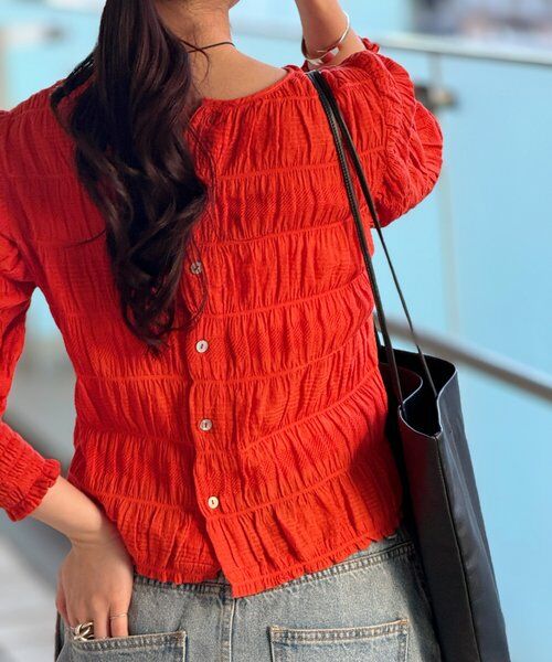 BEARDSLEY / ビアズリー シャツ・ブラウス | コットンシャーリングブラウス | 詳細8