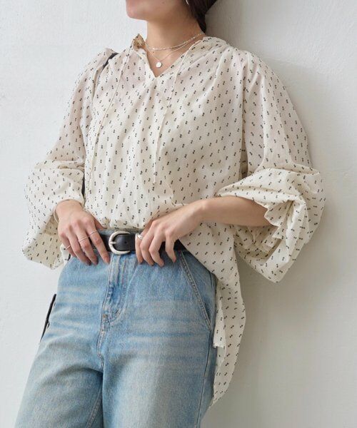 BEARDSLEY / ビアズリー シャツ・ブラウス | スモールカットジャガードブラウス | 詳細11