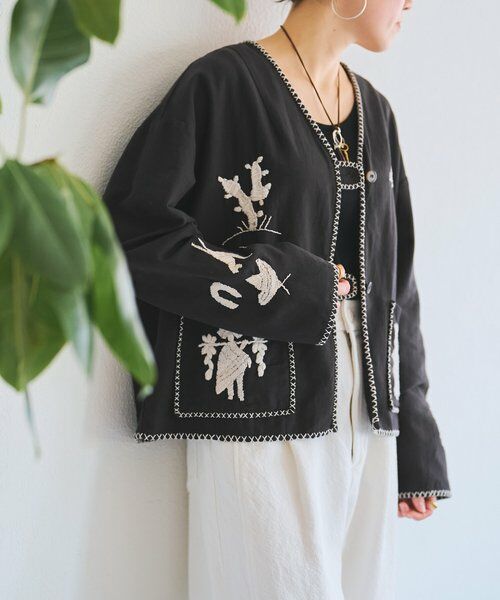 BEARDSLEY / ビアズリー その他アウター | ノーカラーメキシカンジャケット | 詳細1