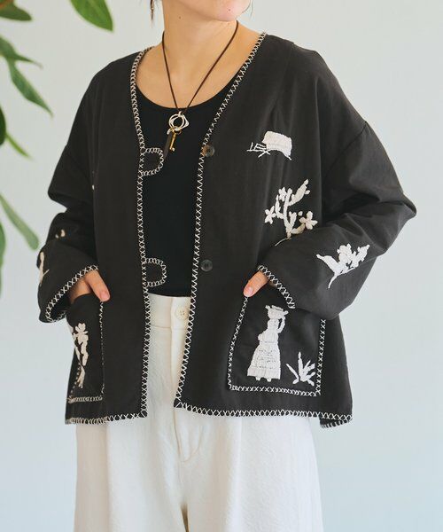 BEARDSLEY / ビアズリー その他アウター | ノーカラーメキシカンジャケット | 詳細2