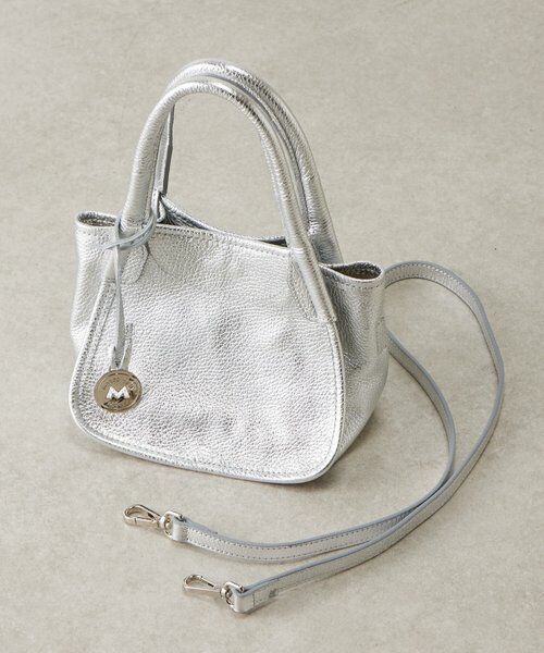 BEARDSLEY / ビアズリー トートバッグ | 《MARCO MASI》2AWYレザートートバッグ（シルバー） | 詳細5