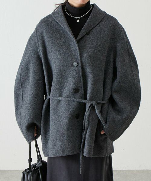 BEARDSLEY / ビアズリー その他アウター | 《RRACE》ショールカラーハーフコート | 詳細3